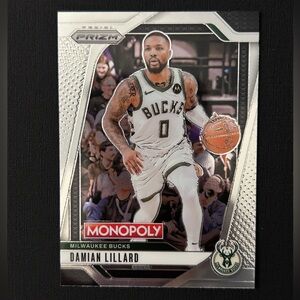 2024-25 Panini Prizm Monopoly Damian Lillard #8 Silver Prizm Milwaukee Bucks